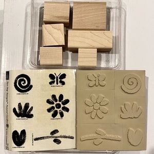 Stampin up “Painted Garden” 2002 Unmounted set of 6